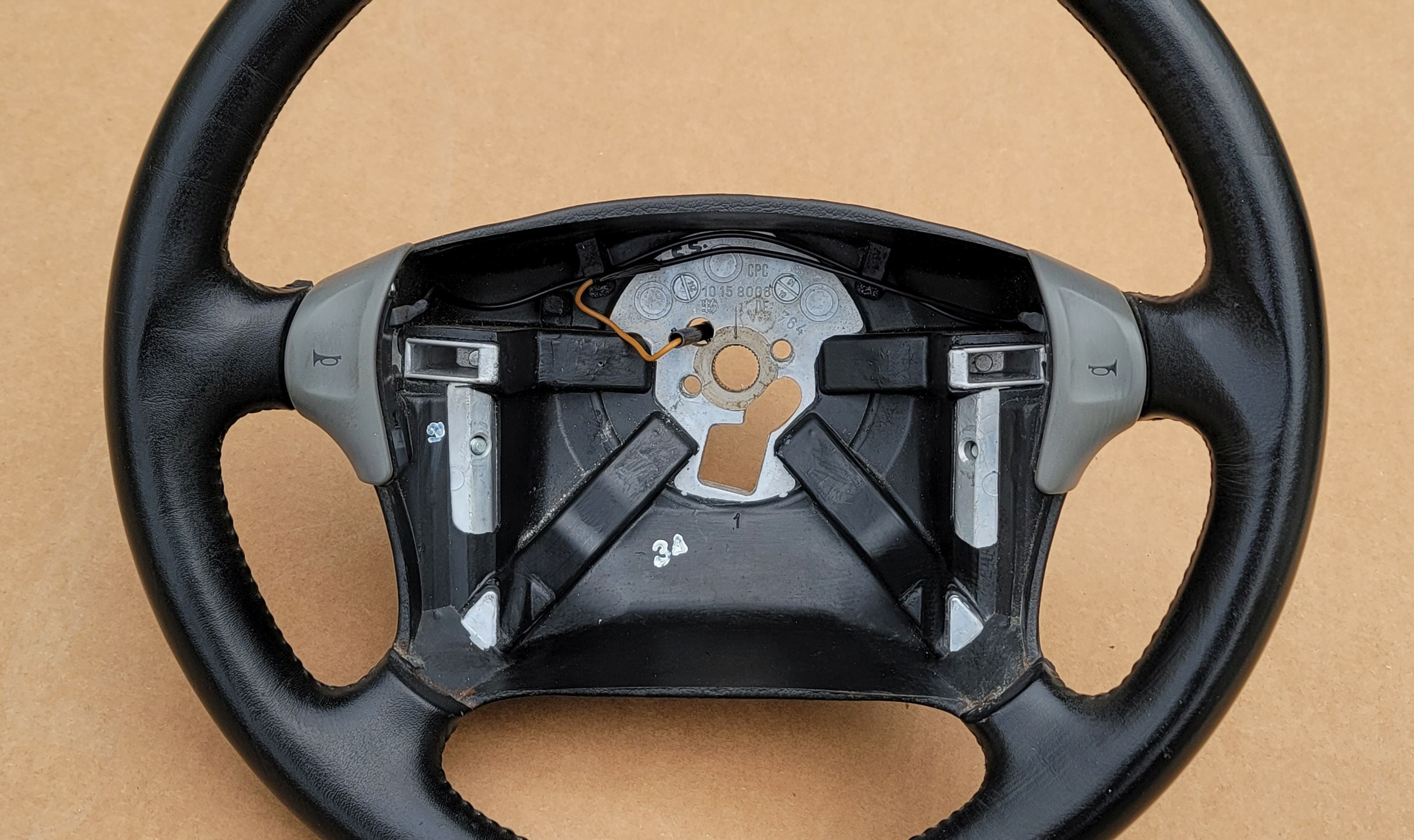 Black Steering Wheel Horn Button With C4 Corvette Emblem – 6 Hole Billet