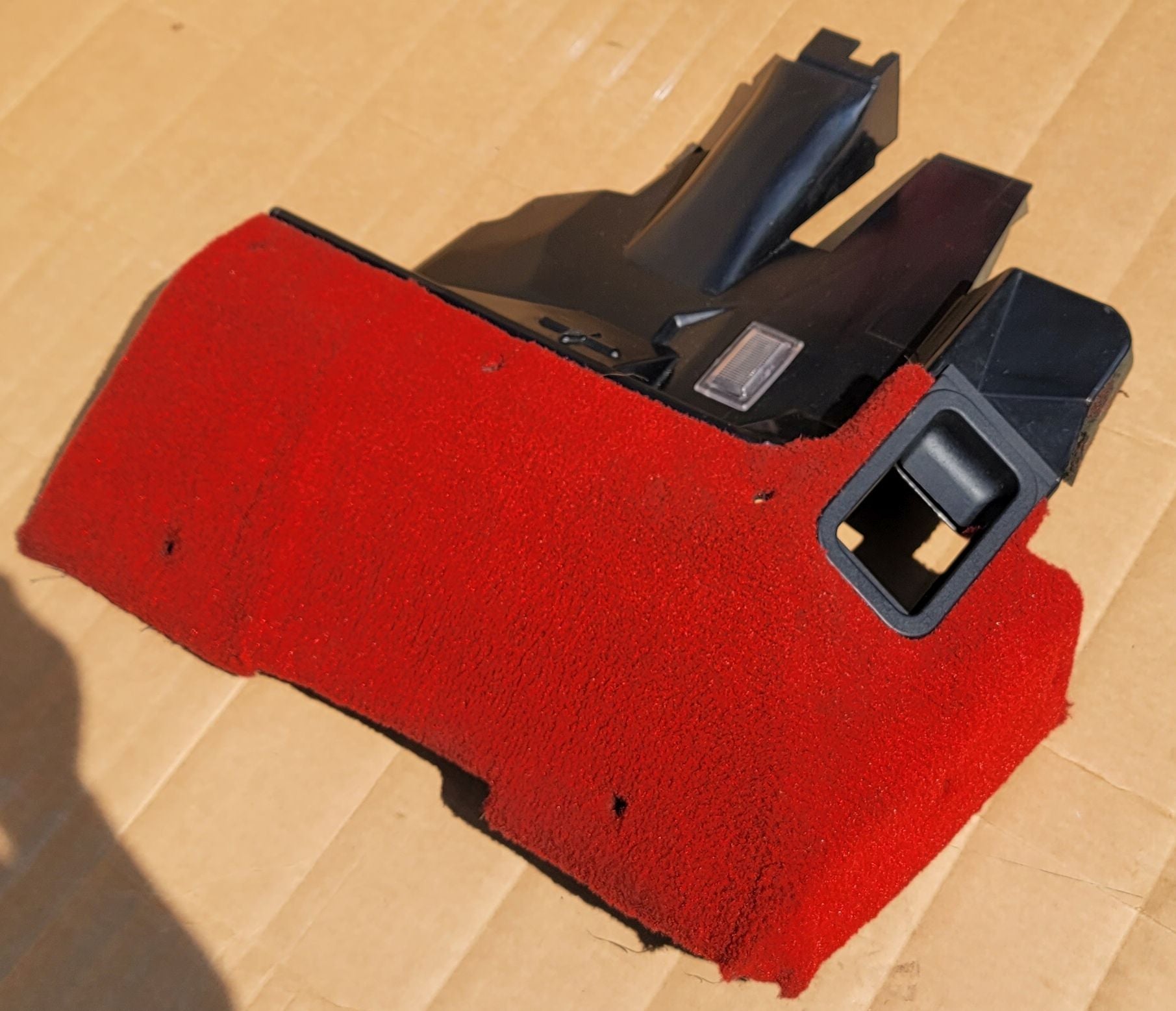 1990-1992 CORVETTE FLAME RED UNDER DASH HUSH PANEL KNEE