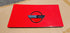 1984-1996 CORVETTE COUPE FUEL DOOR ASSEMBLY COMPLETE TORCH RED GOOD COND
