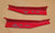 1988-1992 CORVETTE C4 44K COUPE FLAME RED PLASTIC DOOR SILL EXTENSION TRIM PIECES