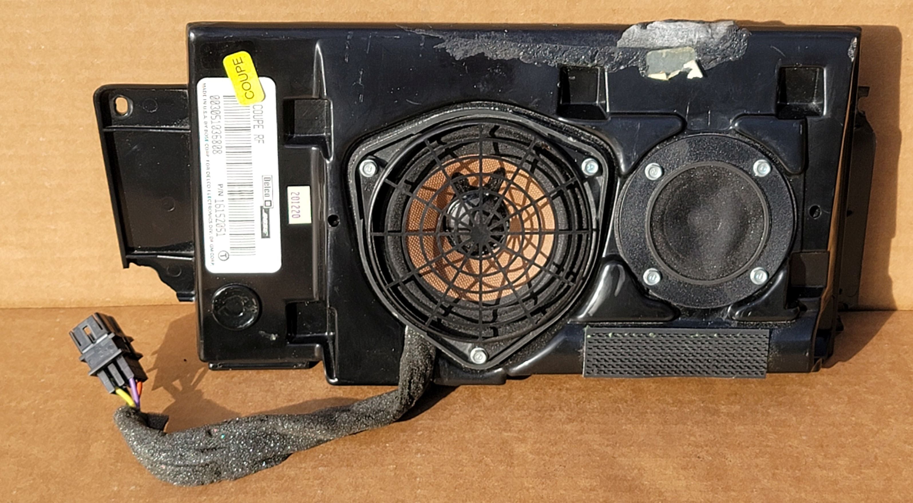 RE ARRIVAL/再入荷 1990-1996 CORVETTE SPEAKER FRONT PASSENGER 26K BOSE COUPE C4 バッグ